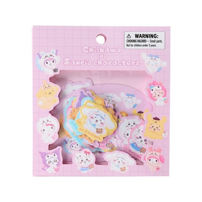 The Chiikawa × Sanrio Characters collaboration features mascots in fuzzy costume crossovers, with 21 new items releasing June 13 nationwide